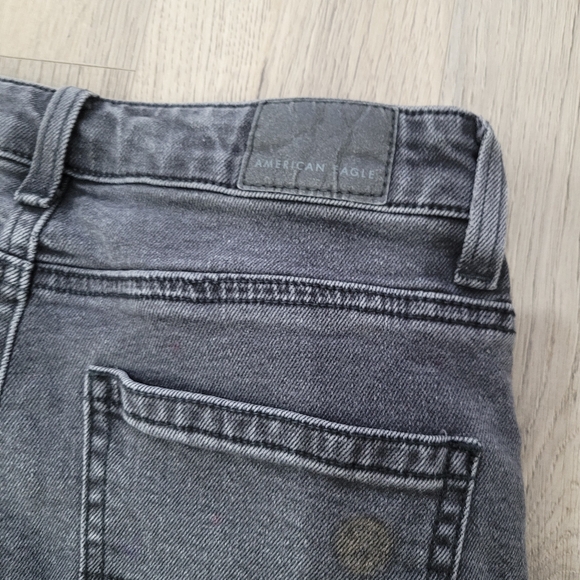 American Eagle Outfitters Grey Happy Face Pattern Jeans Denim Size: 00 - Picture 9 of 15